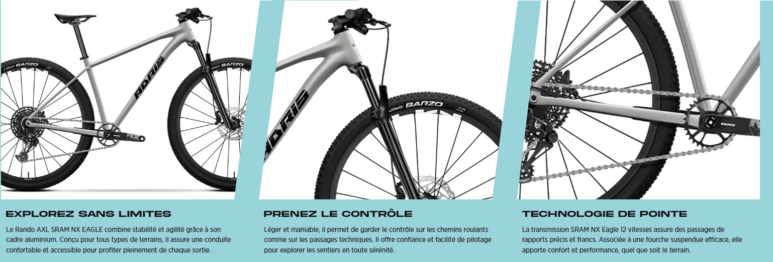 VTT ADRIS Rando SRAM NX Eagle 12V Gris hematite – Image 3