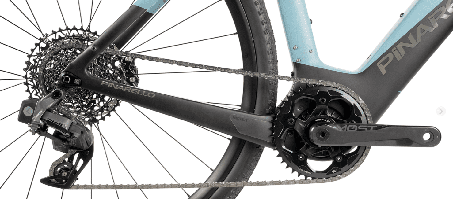 Vélo électrique PINARELLO Nytro E5 Gravel Carbone Sram Rival AXS 12V Bleu Airforce – Image 4