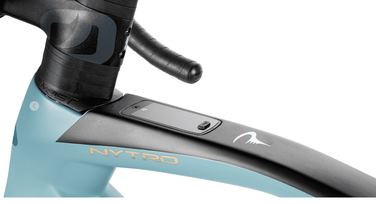 Vélo électrique PINARELLO Nytro E5 Gravel Carbone Sram Rival AXS 12V Bleu Airforce – Image 6
